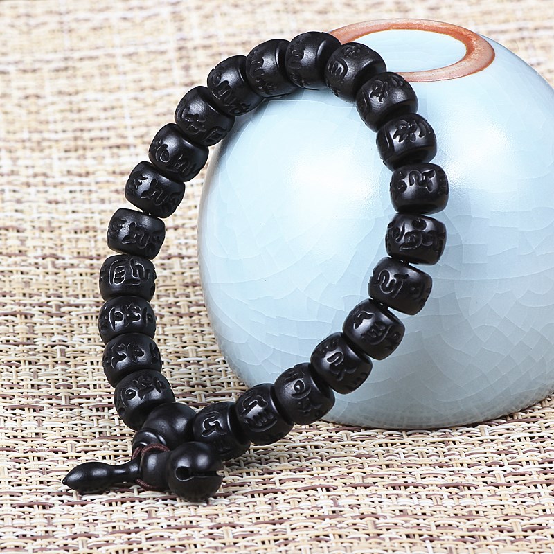Nuovo Qiyi Stile Etnico Naturale Fulmine Data Legno Buddha Braccialetti con perline Braccialetti con perline Buddha all'ingrosso Aliexpress Artigianato in legno_voghion.com