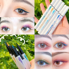 Xixi Colored Eyeliner Pen for Women, Smooth and Long-Lasting, Non-Fading, White Water Pen, Pink, Blue, Red Cross-Border Cosmetics