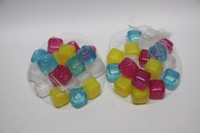 光面方块冰块 速冻冰块20粒装冰块 可反复使用塑料冰粒  PE冰粒冰