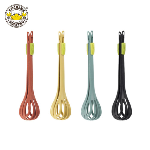 Multifunctional nylon egg beater, baked food clip, manual mixing stick, cream baking tool, milk frother, stirrer