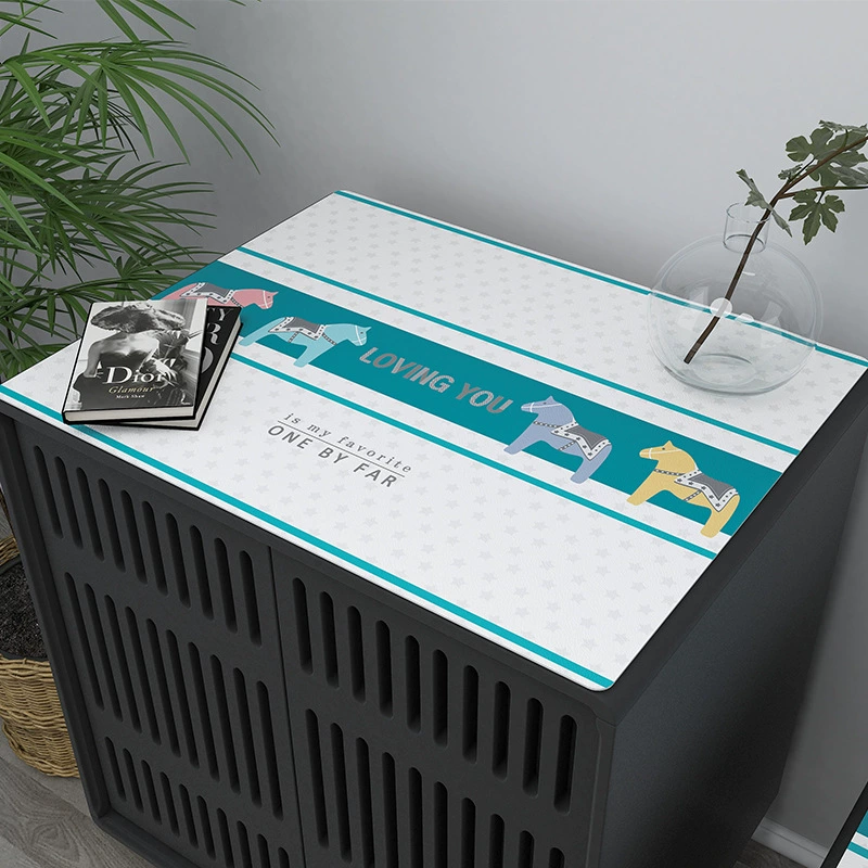 Waterproof square cartoon table mat PVC for bed