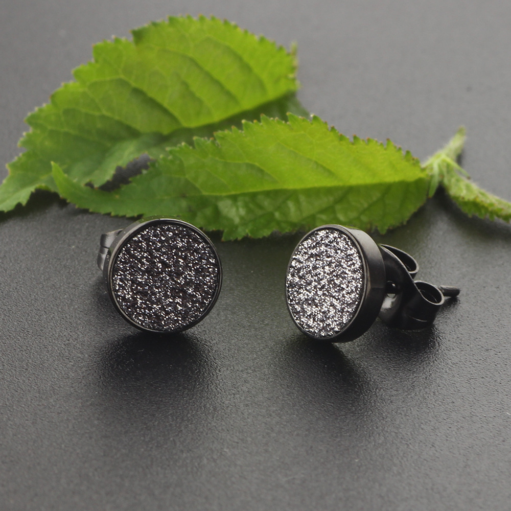 Korean Style Frosted Flower Ear Studs for Men - 316L Surgical Steel Earrings for Cartilage & Helix detail image 7