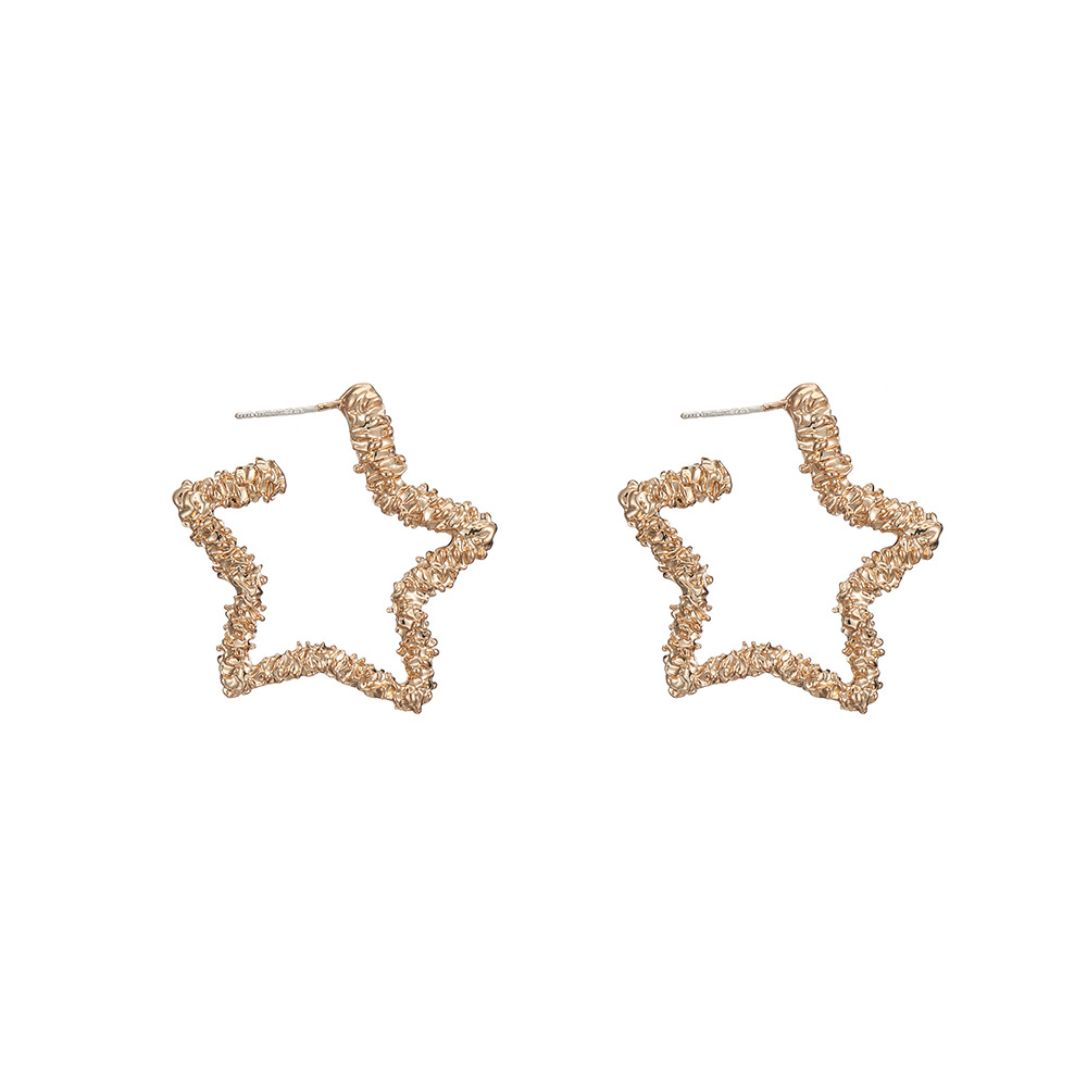 Hot Selling Simple Alloy Geometric Five-pointed Star Earrings Love Butterfly Earrings display picture 7