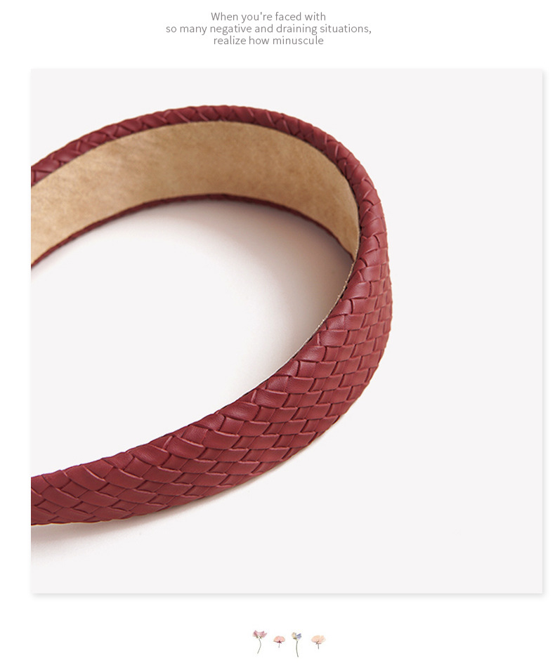 Pu Woven Fashion Headband display picture 6