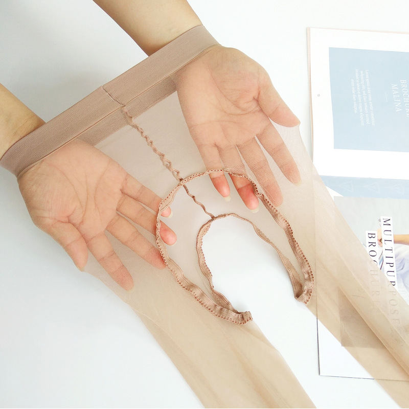 Más tamaño ultra delgado medias Chubby Girl extra grande doble entrepierna verano sexy pantimedias mujer carne color alargado grasa