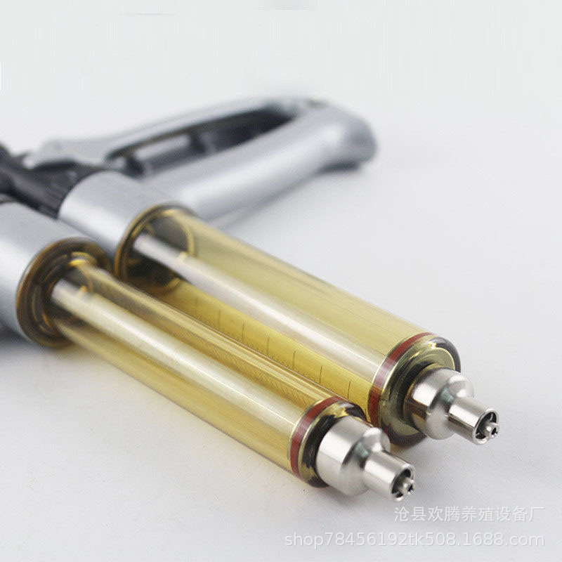 Vacuna semiautomática de la jeringuilla ajustable de Hanqi de la jeringuilla continua veterinaria para el cerdo y el ganado 25ml50ml