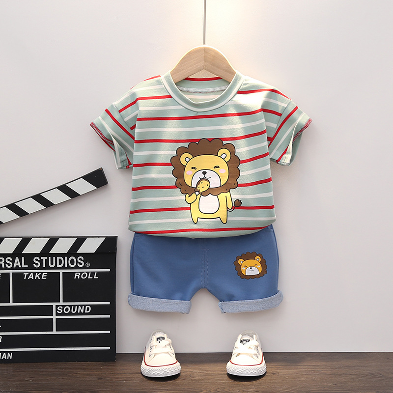 Baby boy summer suit 2021 summer new str...