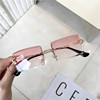 Square fashionable brand sunglasses, 2020, gradient, European style, internet celebrity