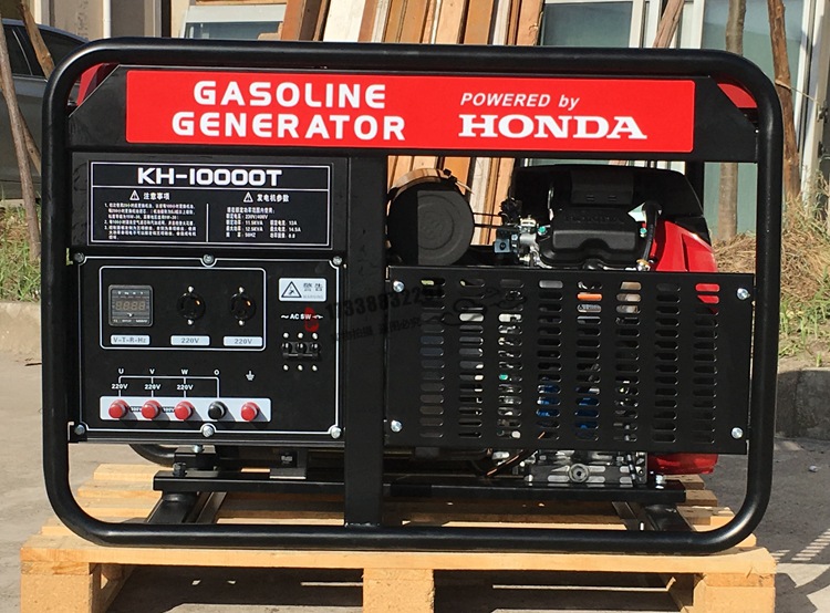 10KW本田汽油发电机组12kva本田发电机honda车载KH10000T三相电动