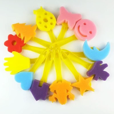 Пенящийся трафарет kindergarten DIY набор губка для рисования, граффити грибы головка детский художественный материал круглого принта