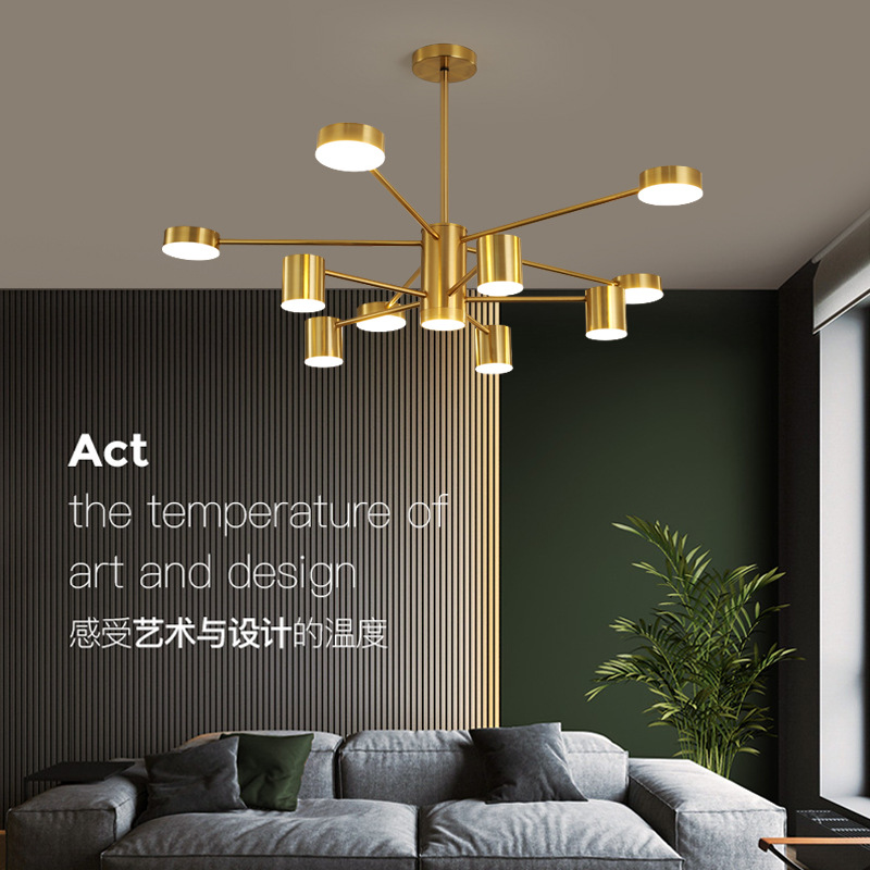 Nordic Modern Simple Living Room Chandelier Light Luxury Personalized Bedroom Dining Room Lamp 2020 New Designer Net Red Light