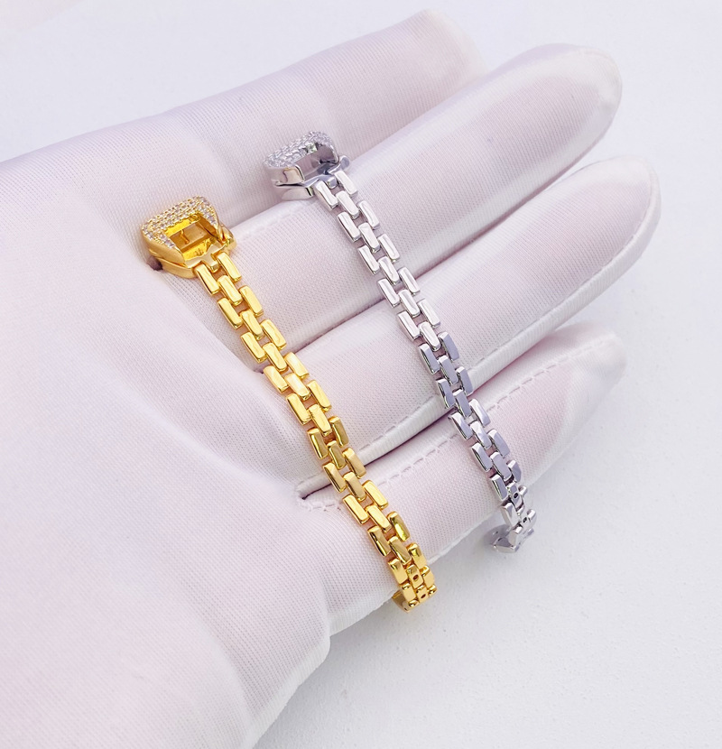 1 Piece Simple Style Snake Copper Plating Inlay Zircon Women's Rings Bracelets display picture 4
