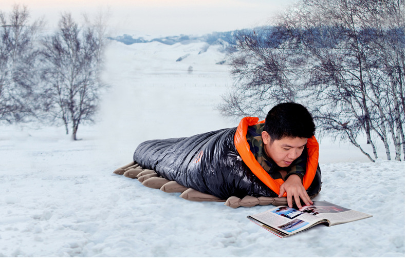 秋野地羽绒睡袋 户外成人加厚鸭绒睡袋 春夏秋冬露营
