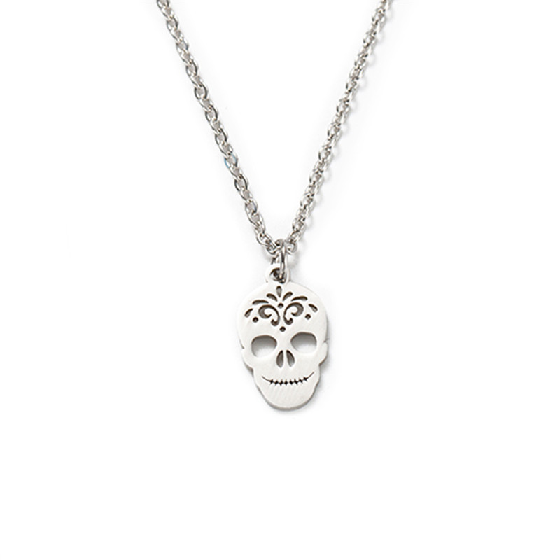 Fashion Skull Stainless Steel Necklace display picture 3