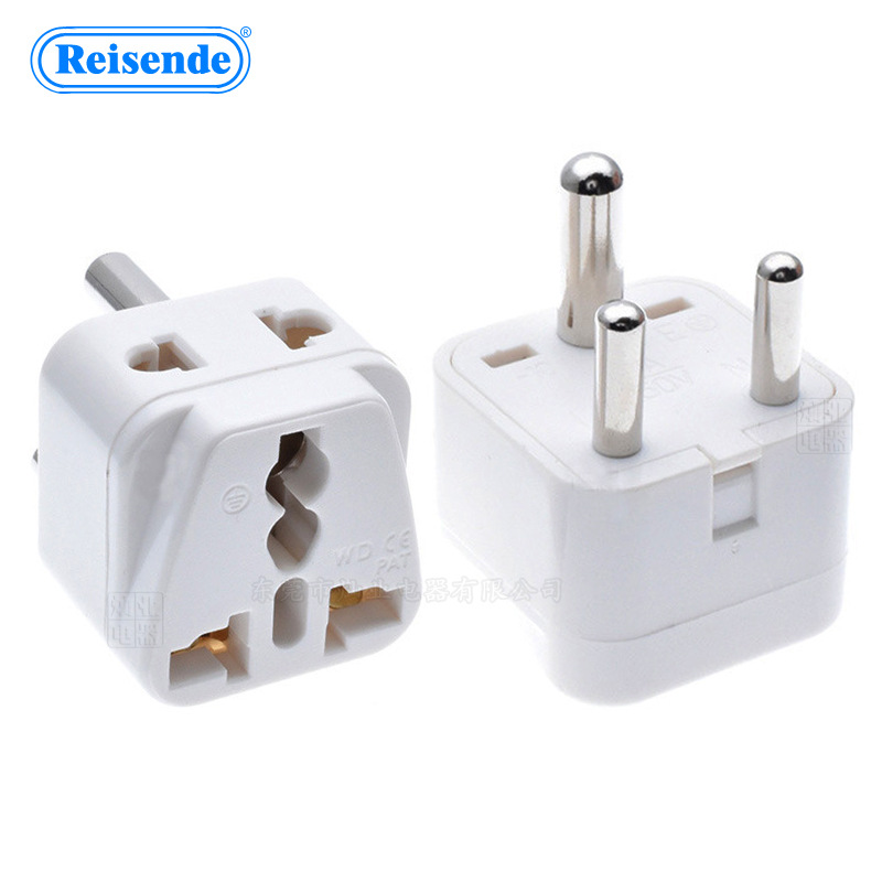 小南非标三圆脚转换器一转二转换插头 印尼印度旅游转换插座