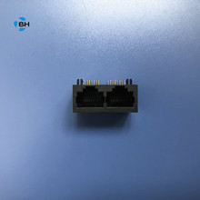 RJ45 1*2  镀金3u 网口插口 水晶头接口插座 全塑 厂家直销