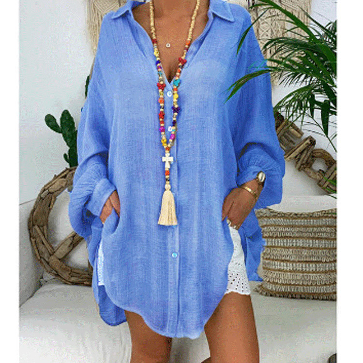 Wish Bamboo Fabric Solid Color Casual Long Sleeves Shirt 7 Wish Bamboo Fabric Solid Color Casual Long Sleeves Shirt