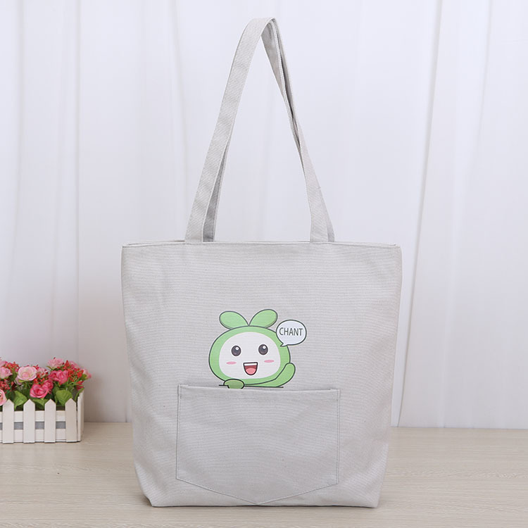 通用手提帆布袋定制多功能拉链棉布袋环保购物礼品包装袋子批发