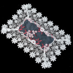 现代简约酒红色牛奶丝刺绣桌布 茶几布 餐巾布 盘垫 桌旗