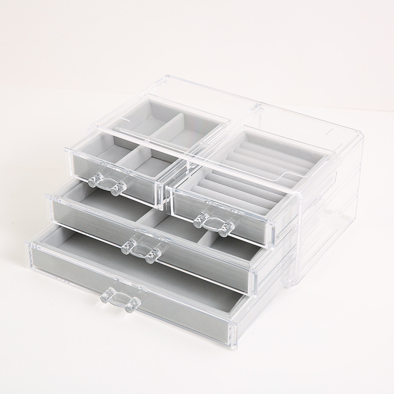 Three-layer Flannel Bottom Transparent Storage Box display picture 11