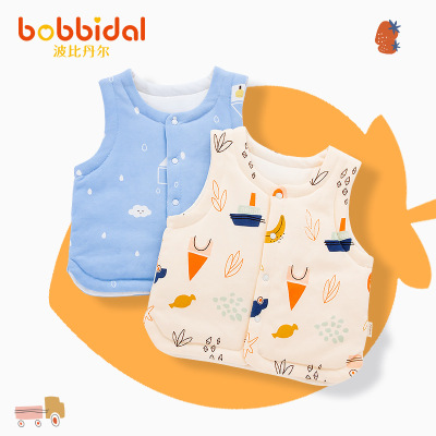 波比丹尔新生婴儿儿马甲秋冬外穿儿童马甲春秋洋气男女宝宝秋冬款|ms
