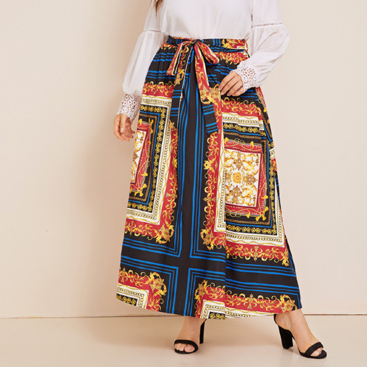 plus size new printed skirt Nihaostyles wholesale clothing vendor NSCX72592