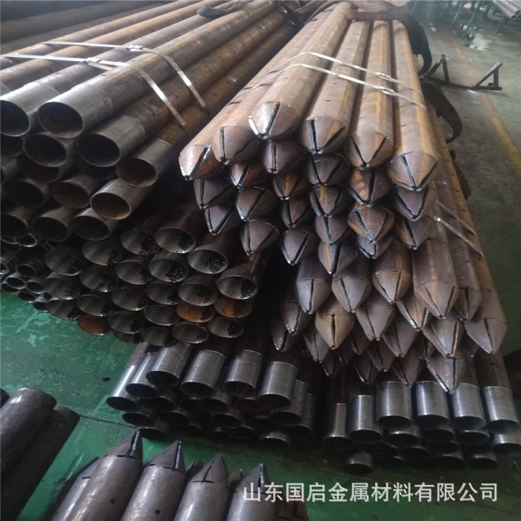 42*3超前小导管 锁脚锚管 76注浆钢花管 48*3.5倒角刺土钉管 厂家-阿里巴巴