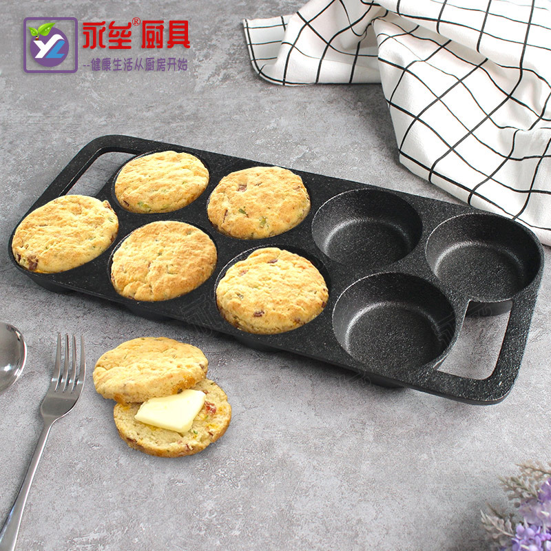 铸铁点心糕点蛋糕蛋堡深模具8孔 烤箱商用家用电磁炉厂家开模定制|ms