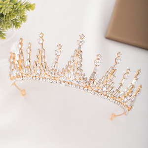 Hairpin hair clip hair accessories for women Queen headdress queen diamond inlaid diamond crown wedding hair ornament banquet wedding dress accessories