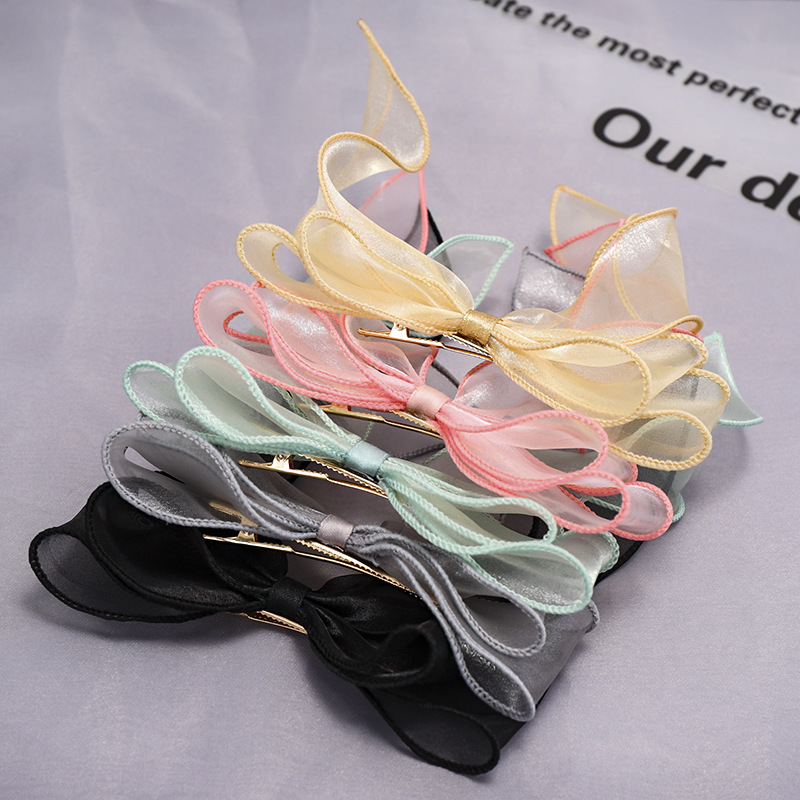 Sweet Solid Color Fabric Ribbon Hairpin Hair Accessories Fashion Hair Accessories Wholesale display picture 20