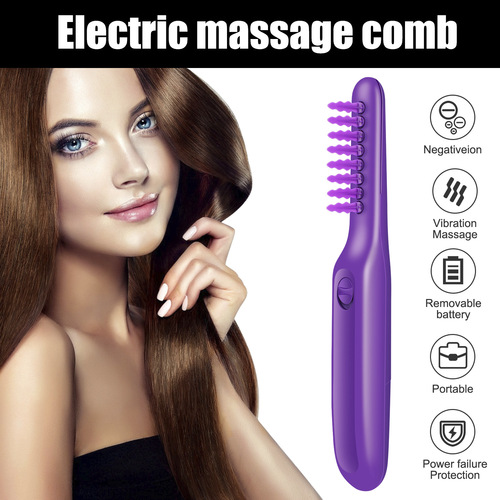 Anti-tangle rotating comb Electric Detangling Brush wet and dry hair smoothing comb source factory