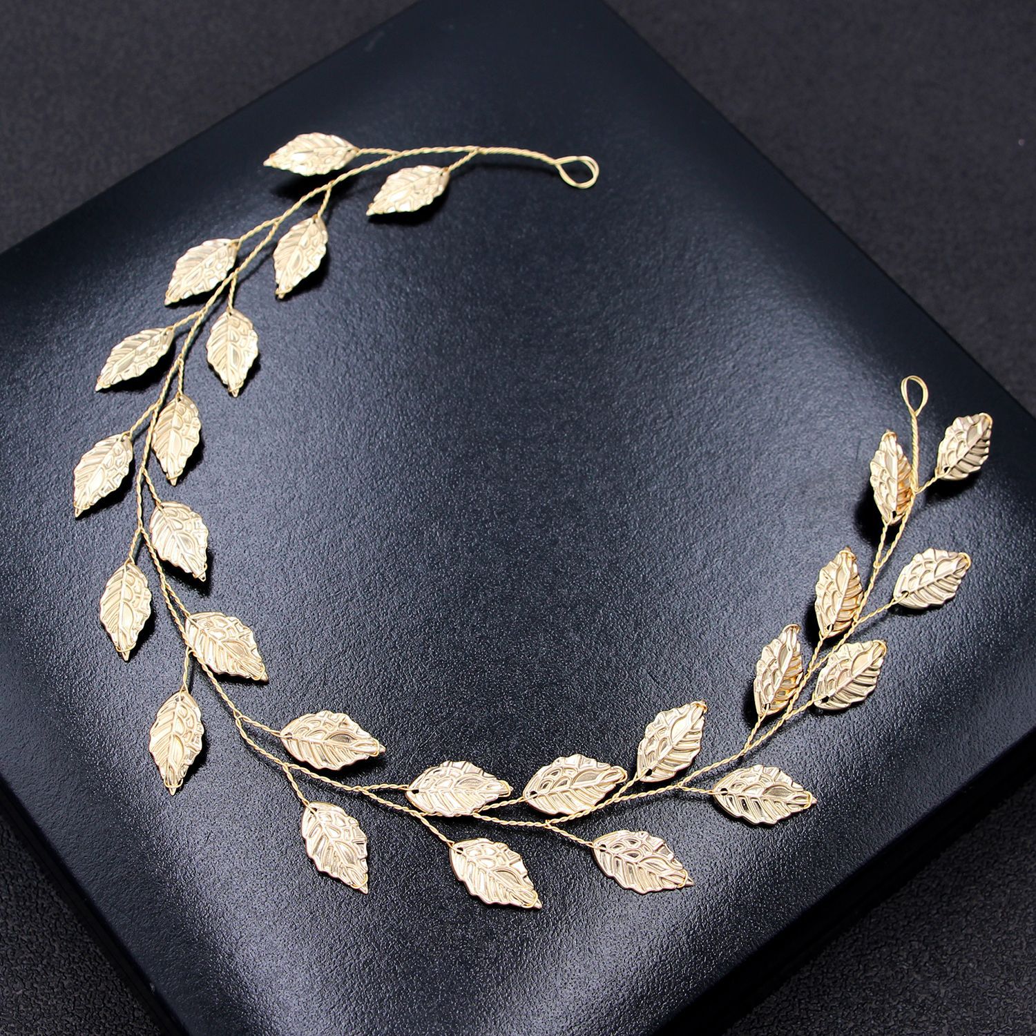 12g Weight Jewelry Headband Hair Accessories Type 1 Piece Quantity Party Occasion Alloy Material Leaf Pattern Women's Gender Sweet Style Sweet Women's Leaf Alloy Jewelry Headband 6