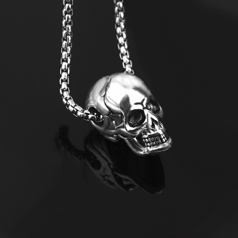 Punk Crâne Acier Au Titane Placage Halloween Unisexe Pendentif display picture 2