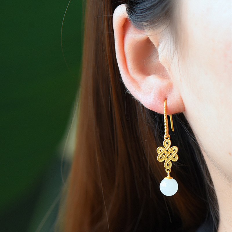 Earrings jade