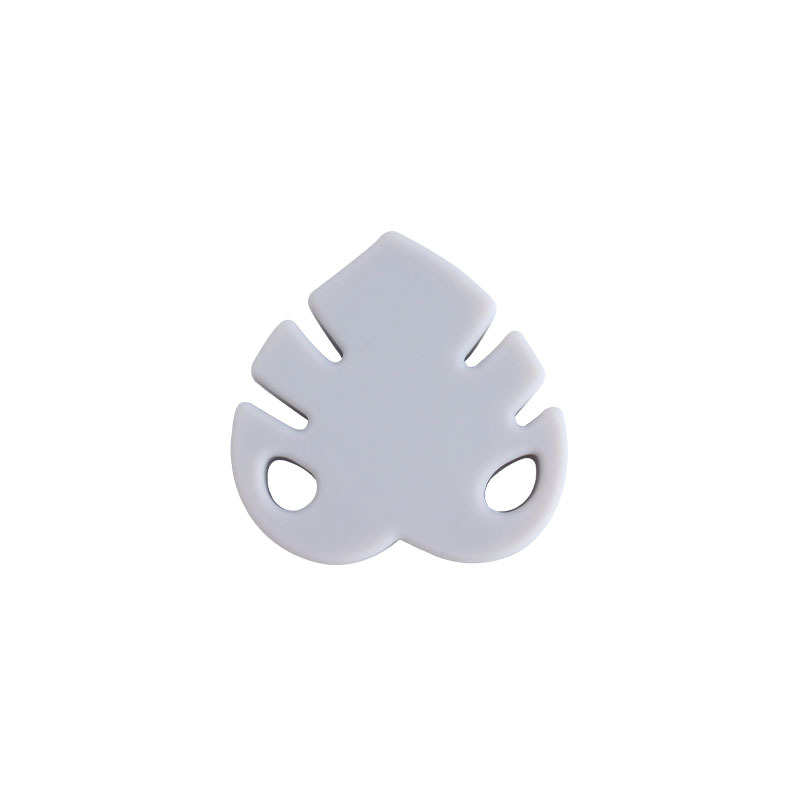 Creativo DIY bebé suministros hojas cuentas de silicona molar juguetes teether pulsera chupete cadena collar Accesorios