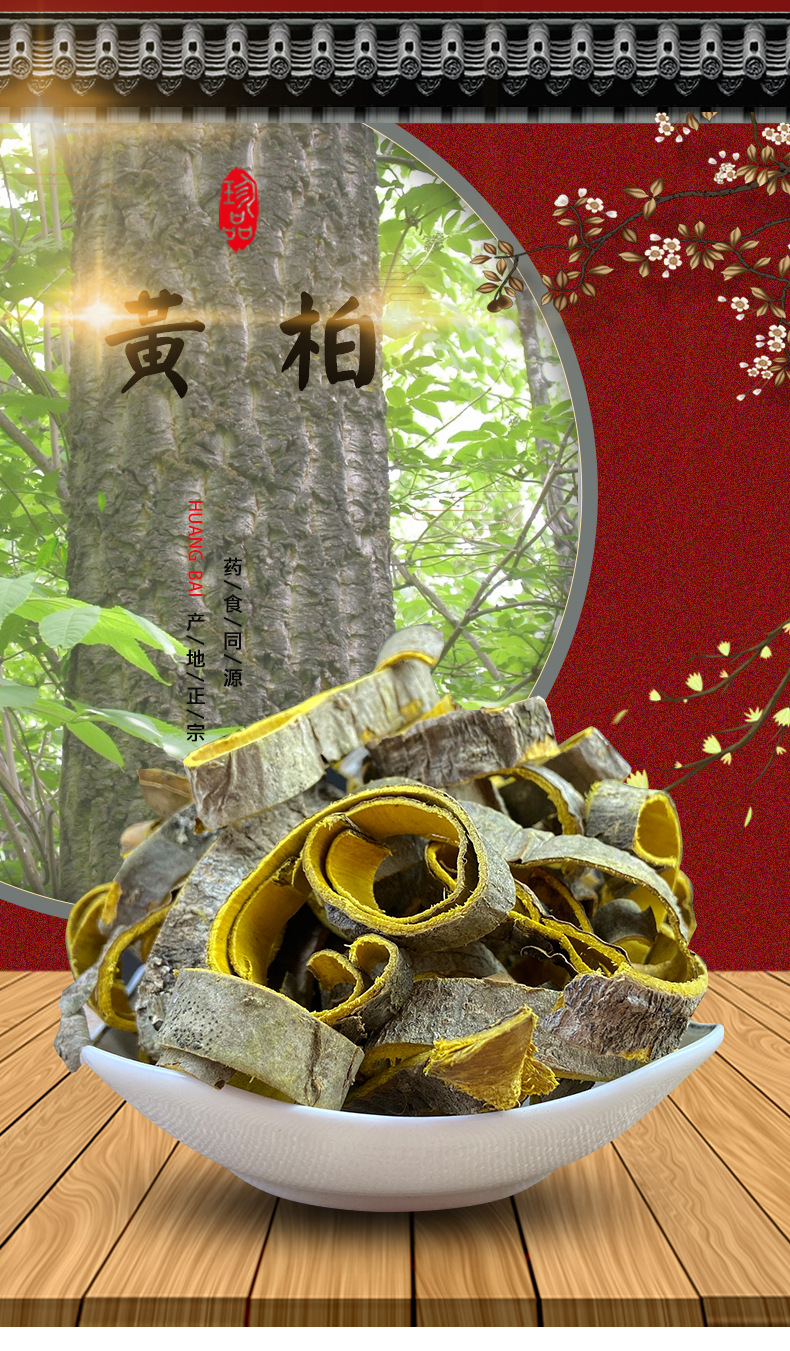 Huang Bai Dried Phellodendron Bark 500g Sichuan Origin TCM Herbal Decoction Pieces overview