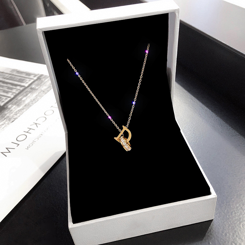 Korean fashion titanium steel necklace f...