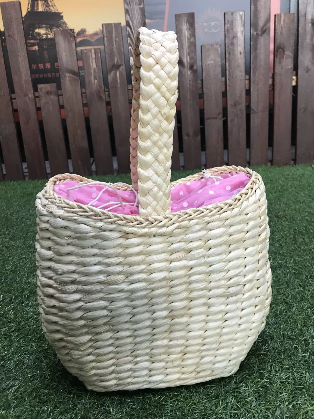 Straw cartoon cute bag for leisure