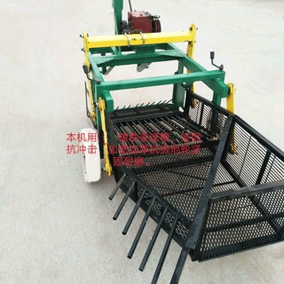 平地起垄可用花生收获机后面有落果仓可收落果震动筛式花生收获机