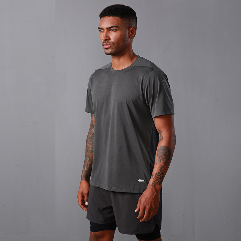 Camiseta deportiva de verano de hombre de rápido secado Bird House explosión ligera y delgada transpiración fitness correr cuello redondo manga corta procesamiento personalizado A