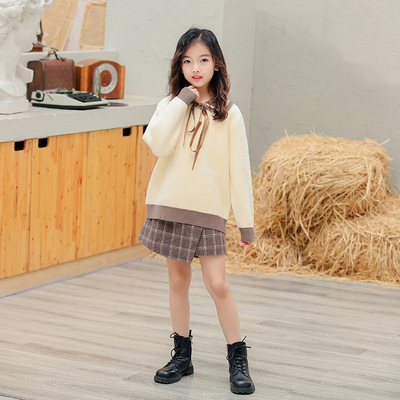 girl mink Fluff clothes Socket Children's clothing 2020 new pattern Autumn and winter children CUHK Western style Base coat