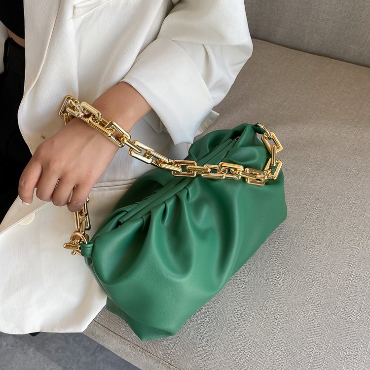 Women's Medium Pu Leather Solid Color Streetwear Cloud Shape Lock Clasp Underarm Bag display picture 22
