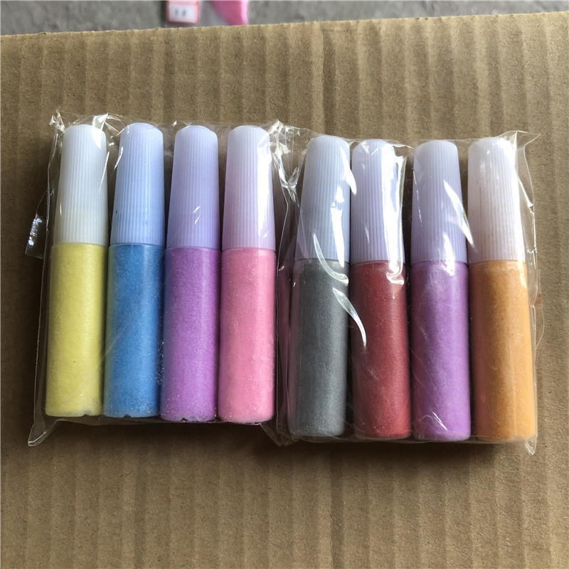 8色一套 瓶装彩砂 儿童沙画 玩具配件用 染色彩砂  量大价优