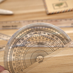 Korean Version New Student Stationery Cute Mimi Four-Piece Office Ruler Set