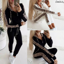 Women winter Sweatshirt Two Pieces Set  Long Pants Suitl