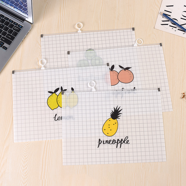 批发A4按扣文件袋学习收纳档案资料袋办公用品塑料文件袋定制|ms