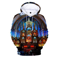新款跨境 巴黎聖母院 Notre Dame de Paris 時尚潮流帶帽衛衣