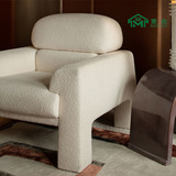 麦古 Ретро минималистичный диван, дизайнерская ткань, вилла, мебель