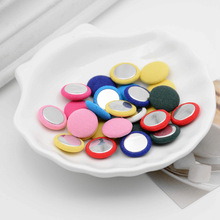 15mm 纯色圆形平底包布纽扣 DIY手工饰品配件材料 服装辅料混批