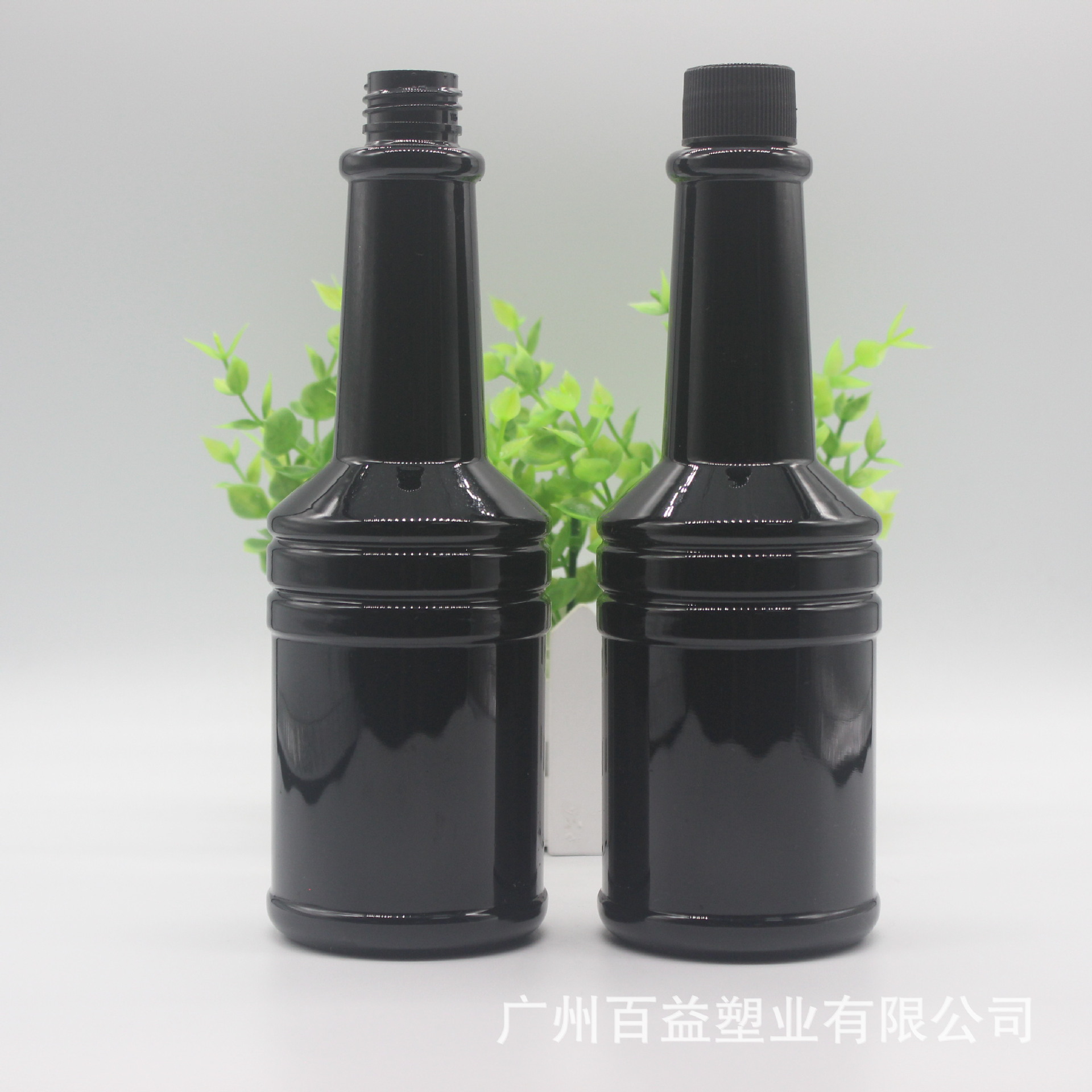 350mlPET材质黑色燃油添加剂塑料瓶机油瓶汽车润滑油瓶防锈液瓶